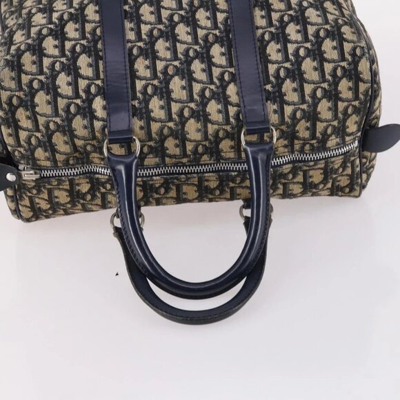 Christian Dior Trotter Canvas Hand Bag Navy Auth BA5304 - Picture 8 of 16